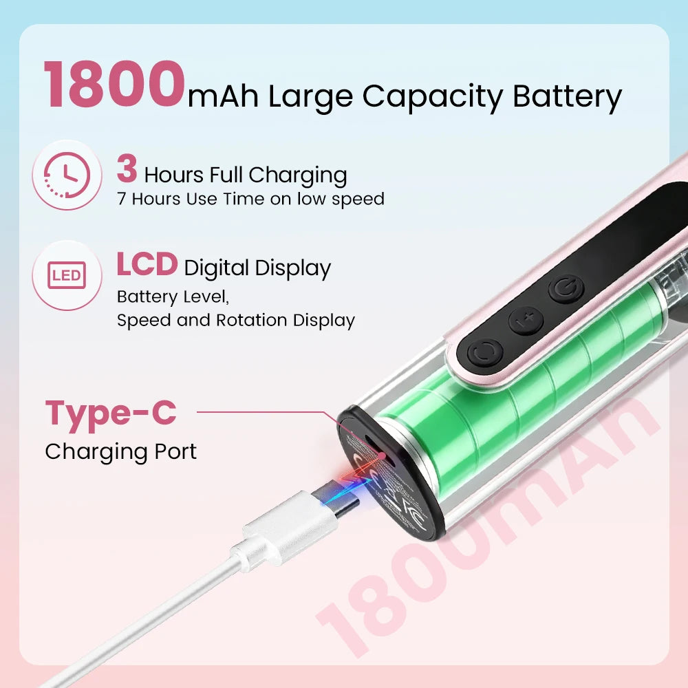 Aluminum Alloy Electric Foot Grinder 9 Speeds Callus