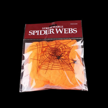 Halloween Decoration Spider Web,Artificial Cobweb,Stretchy Cobweb With Spider