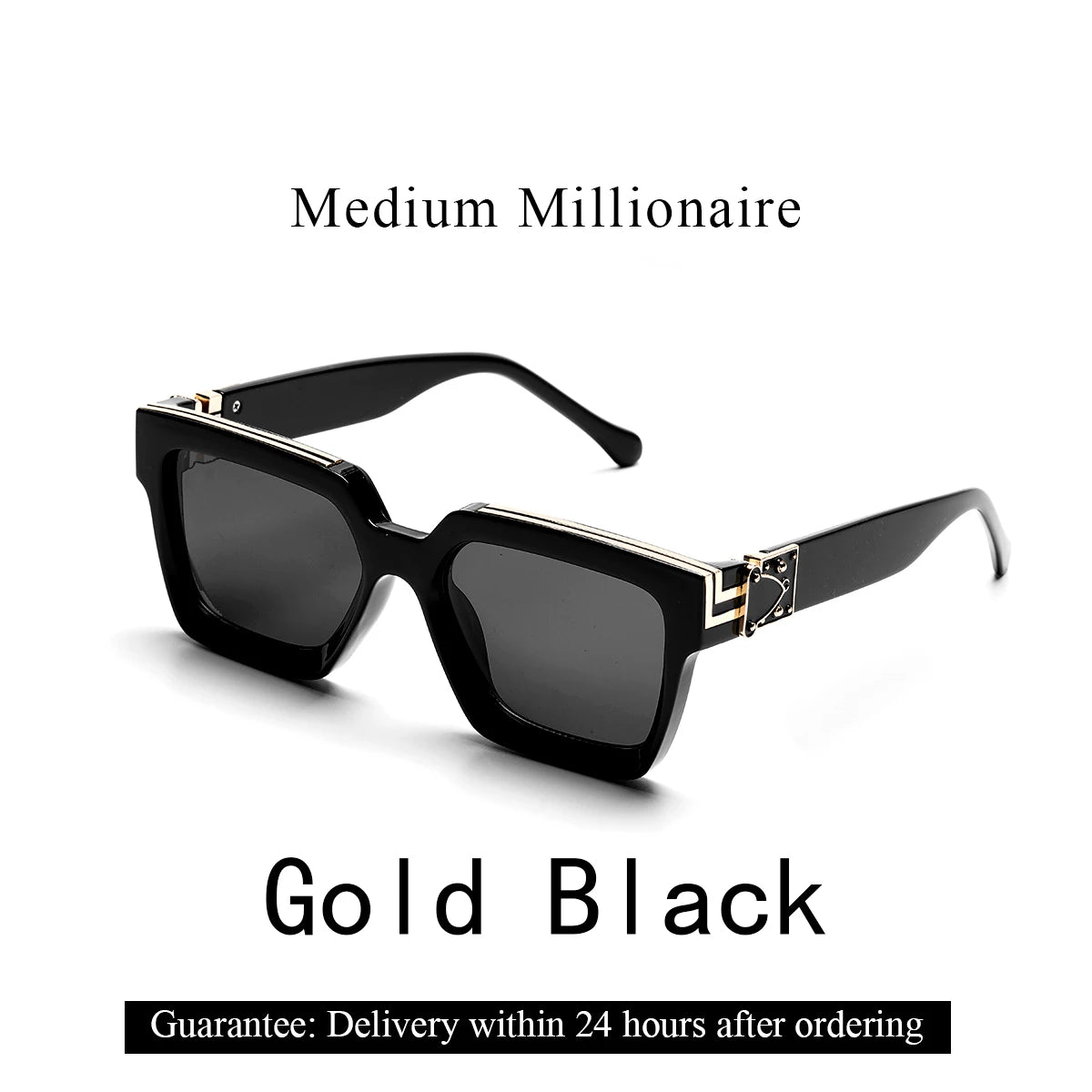 Retro Black Millionaire Shades Luxury Sunglasses