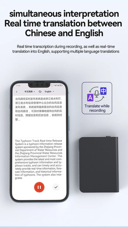 8-128GB AI ChatGPT-4 Intelligent Voice Recorder Audio App