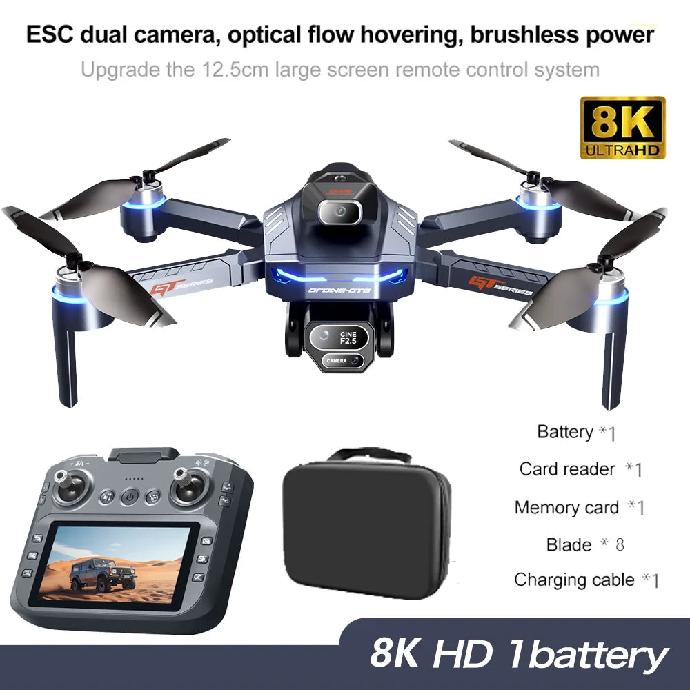 New GT8 Drone GPS 8K Professional HD 360° Dual Cameras
