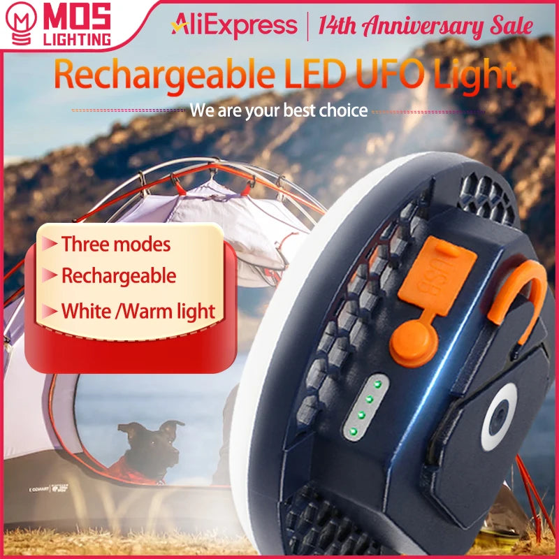 Tent Light Rechargeable Lantern Portable Emergency Night