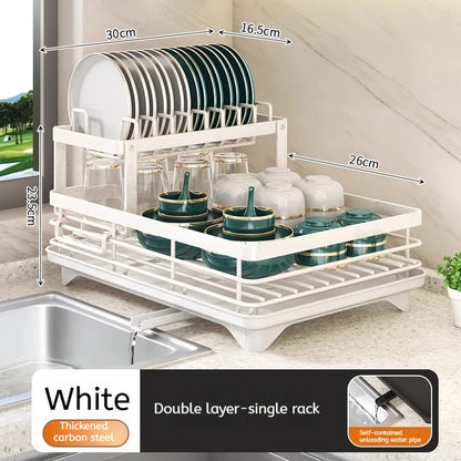Stainless Steel Dish Drying Rack Adjustable Kitchen Plates