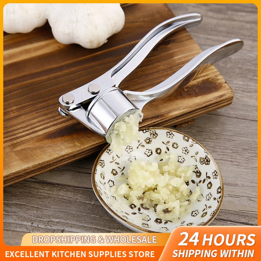 Stainless Steel Garlic Press Crusher Mincer Garlic Smasher