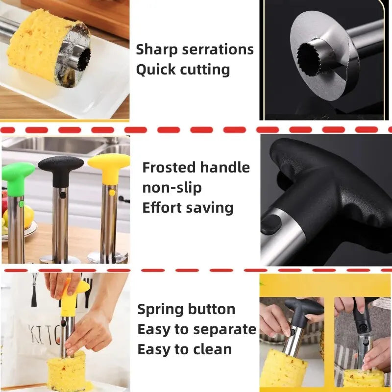 Pineapple Slicer Peeler Peeler Stainless Steel