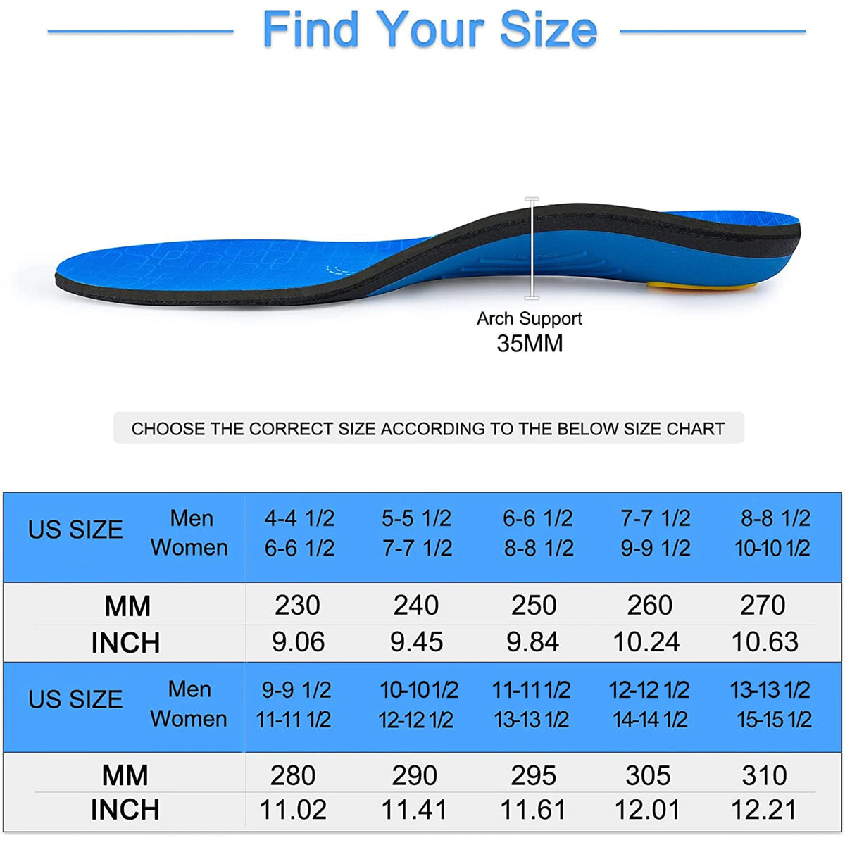 Plantar Fasciitis Arch Support Orthopedic Insoles Sport Pad
