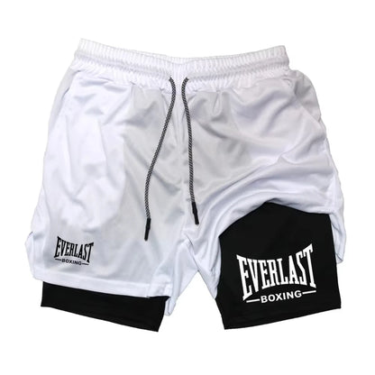 Men's Compression Gym Shorts EVERLAST Printed Sports