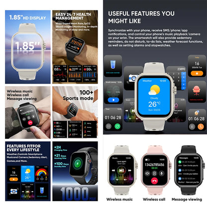 Watch Ultra 2 SE Men Women 1000mAh AMOLED Heart Rate