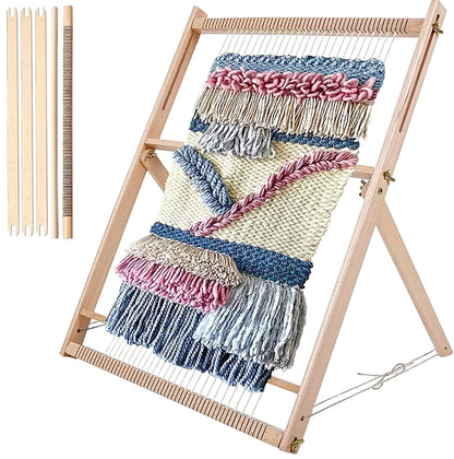 Wood DIY Weaving & Knitting Loom Machine, Wooden Frame