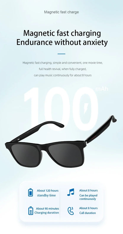Smart Glasses  Remote Shoot Bluetooth Sunglasses AI Voice