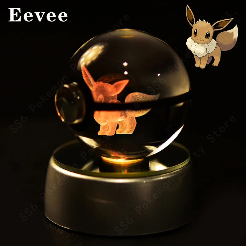 Pokemon Crystal Ball 3D Mewtwo Pikachu Gift