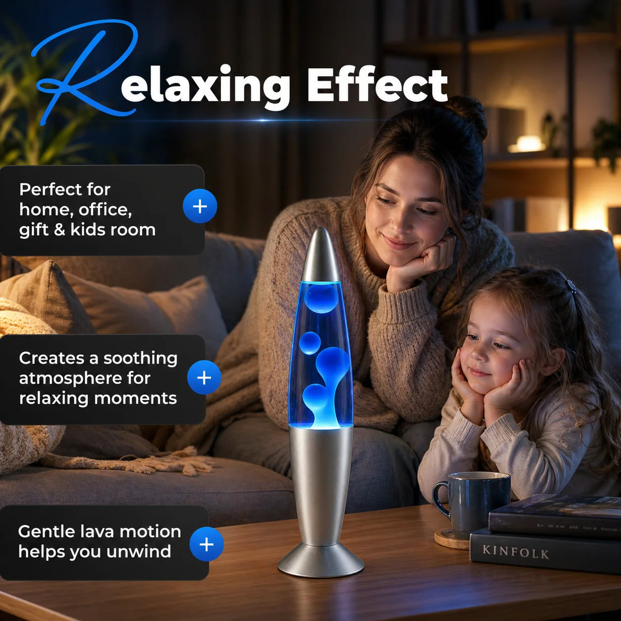 Lava Lamp 25W LED Volcano Night Light Multicolor Changing