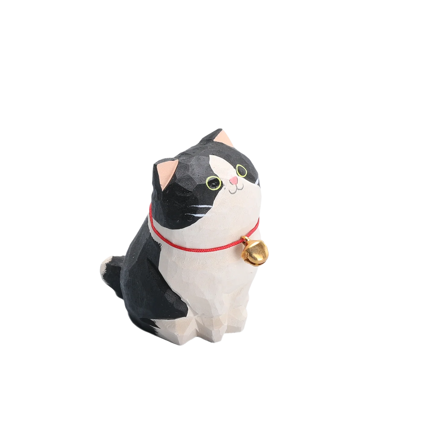 Cute Cat Animals Figurine Decorative Wooden Ornament