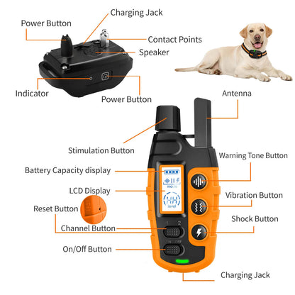 Electric Dog Training Collar Remote Control Waterproof