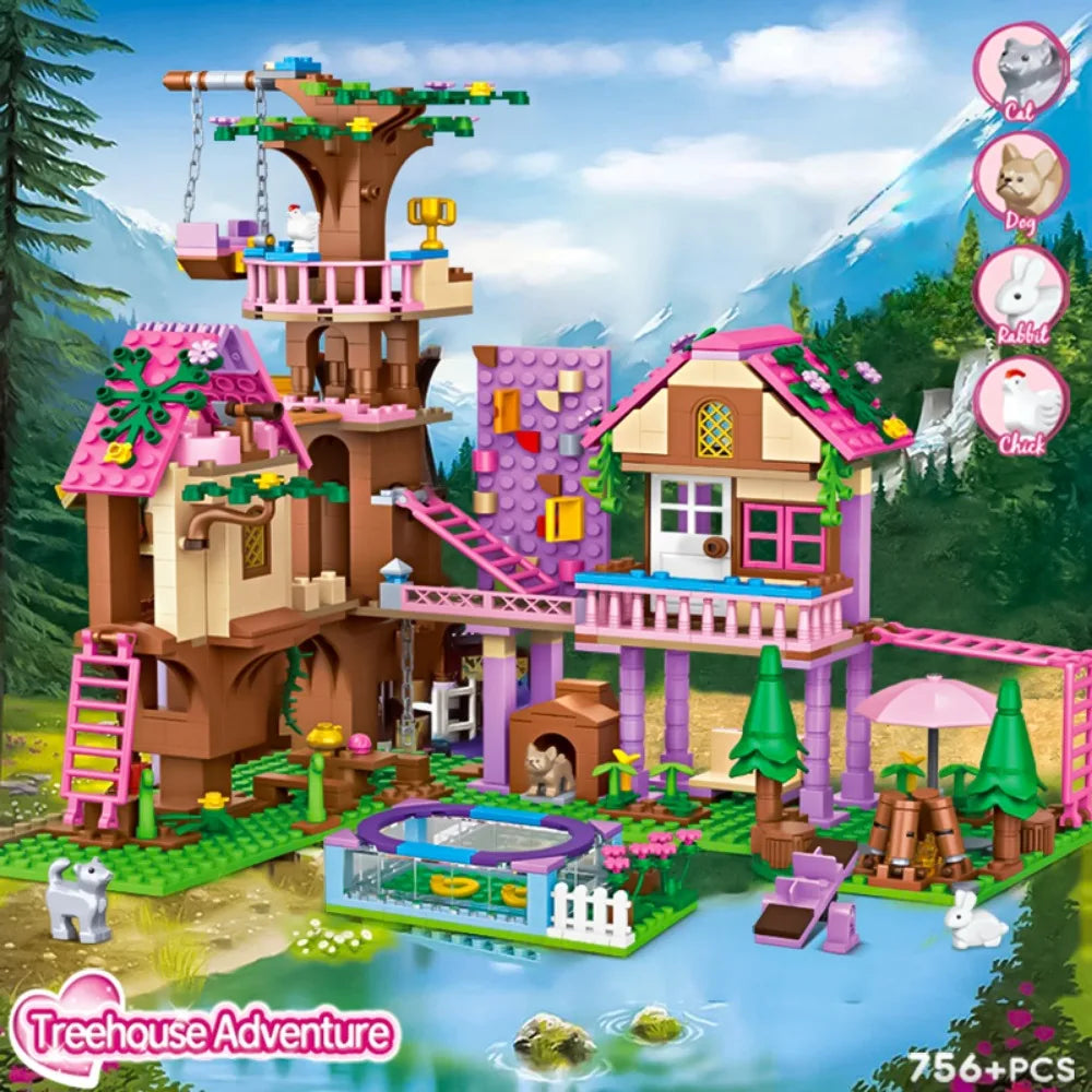 Friends City Tree House Summer Holiday Villa Castle For Kid