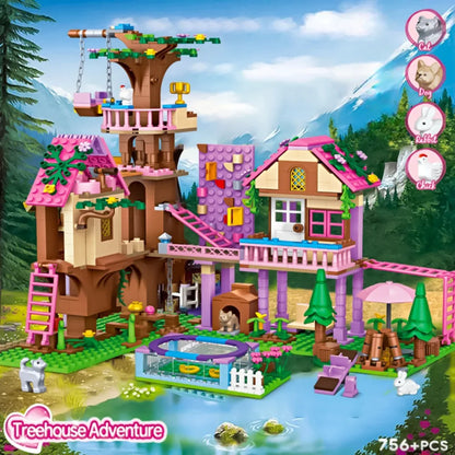 Friends City Tree House Summer Holiday Villa Castle For Kid
