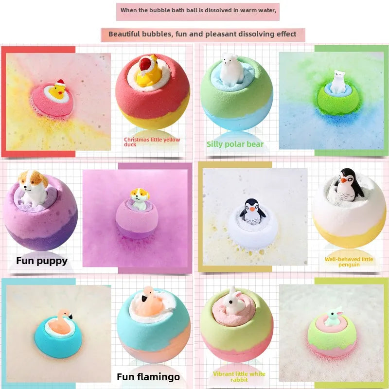 6PCS Children's Dinosaur Egg Bomb Bath Salt Balls Fun