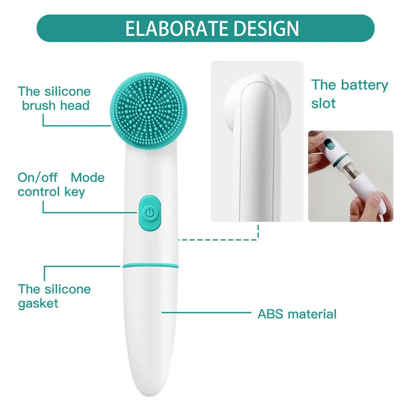 2 in 1 Face Brush Cleaning Electric Pores Deep Cleanser