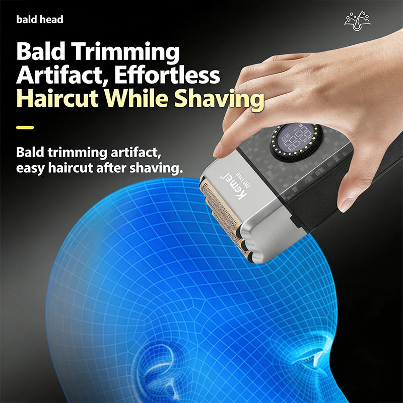 Kemei Rechargeable Cordless Shaver for Men Triple Blade