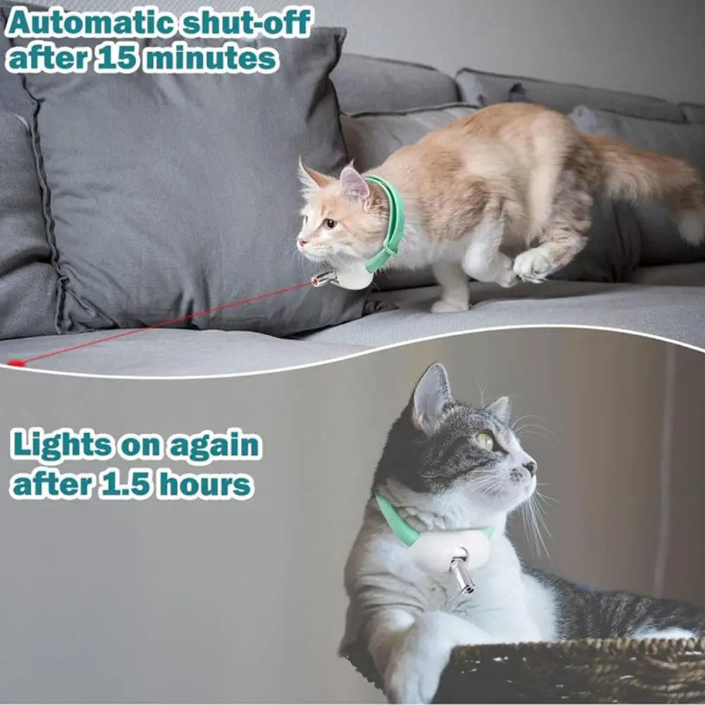 New Smart LED Laser Pet Collar Hands Free Automatic Laser