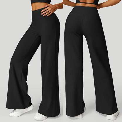 Women  Wide-leg Yoga Pants High Waist Stretchy Leggings