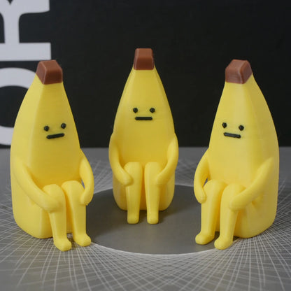 Anxious Banana 3D Printed Figurines Decor for Home Office