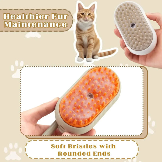 Steam Pet Brush 3-in-1 Massage Dog Steamy Brush