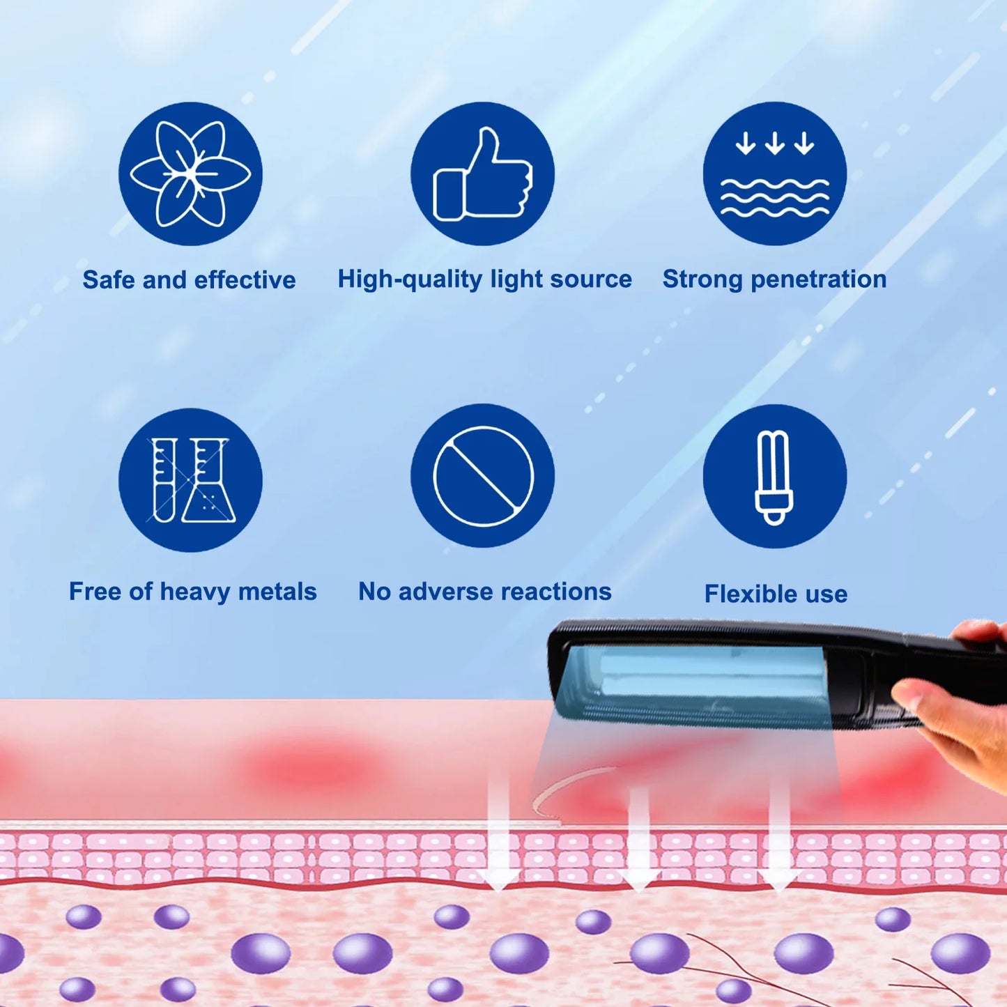 Ultraviolet Phototherapy Instrument Use UVB Lamp