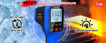 Infrared Thermometer Gun Rechargeable High Temp Laser