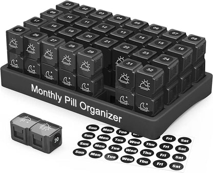 Monthly 31/32 Grids Pill Box Case Container Organizer