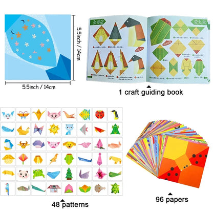 Origami Kit with 30/96 Sheets Paper & Guide Book