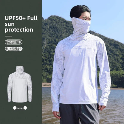 Men's Summer Outdoor Cycling Fiing Sun Protection Ice Silk