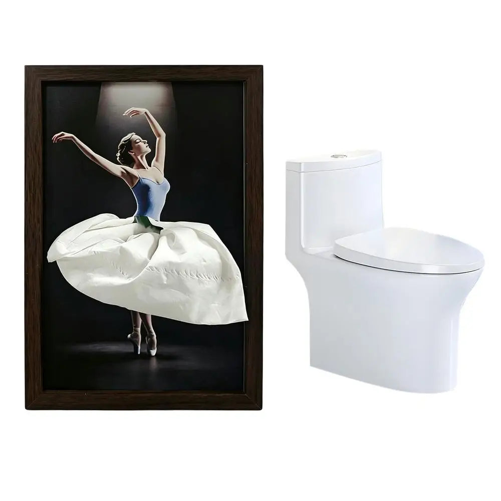 Wooden Ballet Dancer Tissue Box Elegant Skirt Napkin