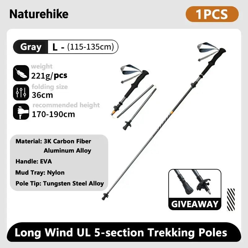 Climbing Sticks Ultralight Outdoor Folding Trekking Poles
