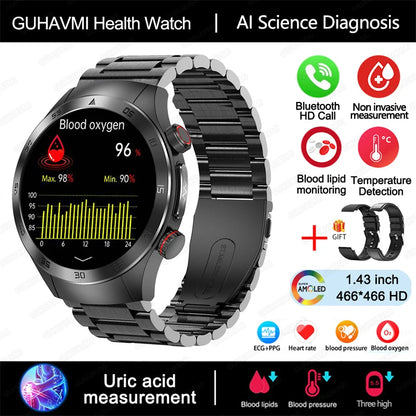 2025New Laser Therapy ECG+PPG Smartwatch For Men Women