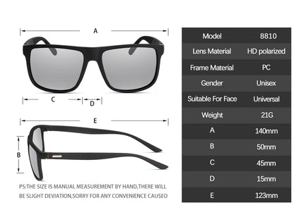 Brand Designer Men's Sun Glasses Vintage Square Sunglasses
