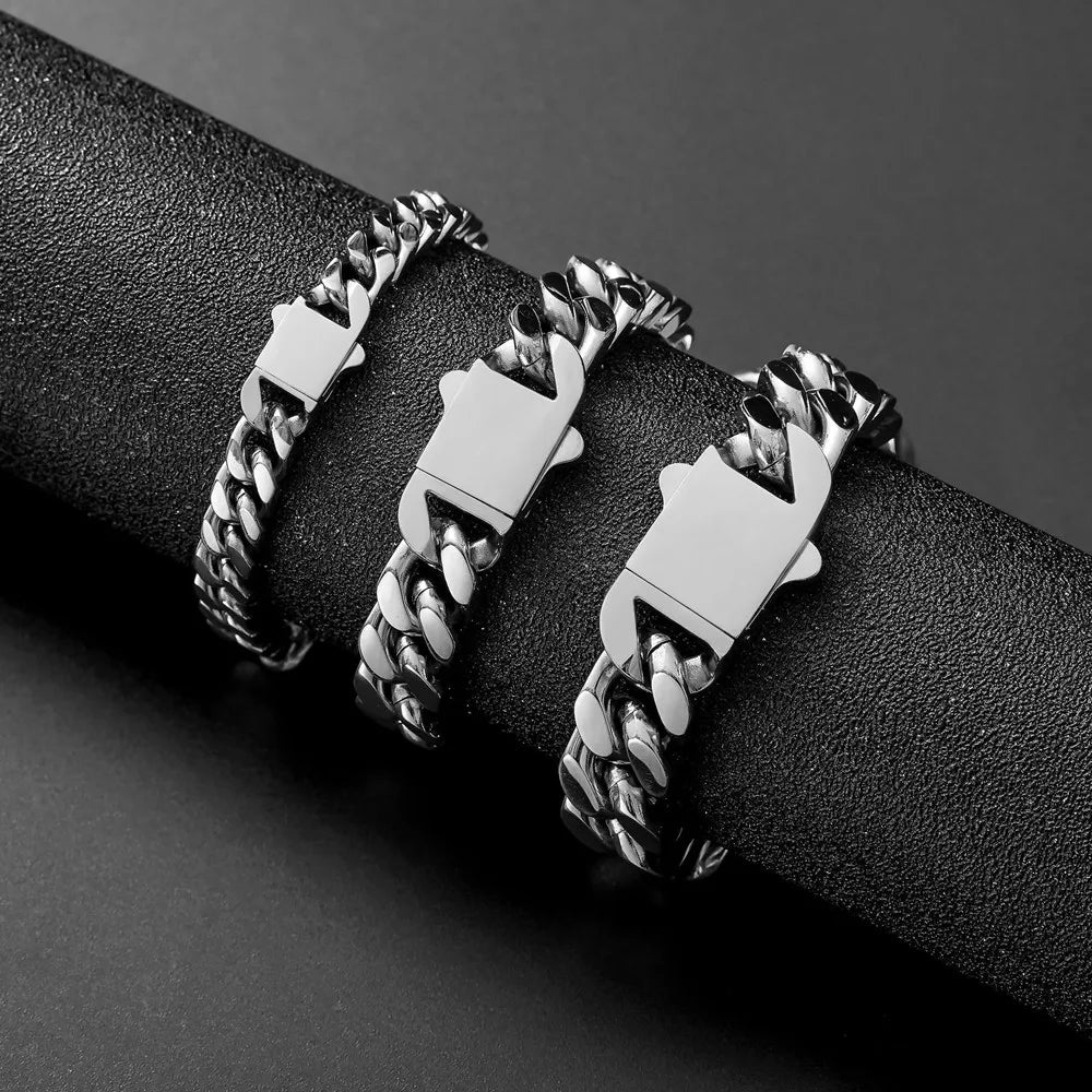 316 Stainless Steel Plated 18k Gold Fashion Hip Hop Bracelet
