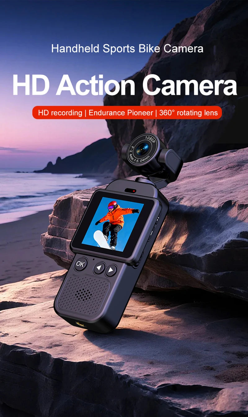 Lenovo 360° Handheld Chest Mount Action Cam 1080P HD