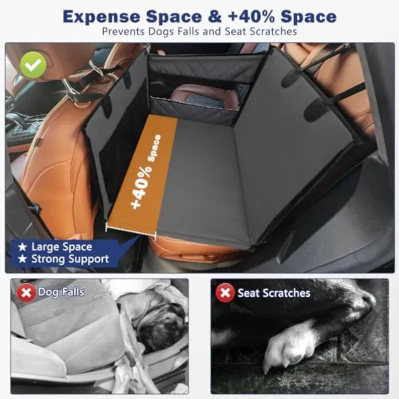 Waterproof Dog Car Seat Hammock Back Seat Extender