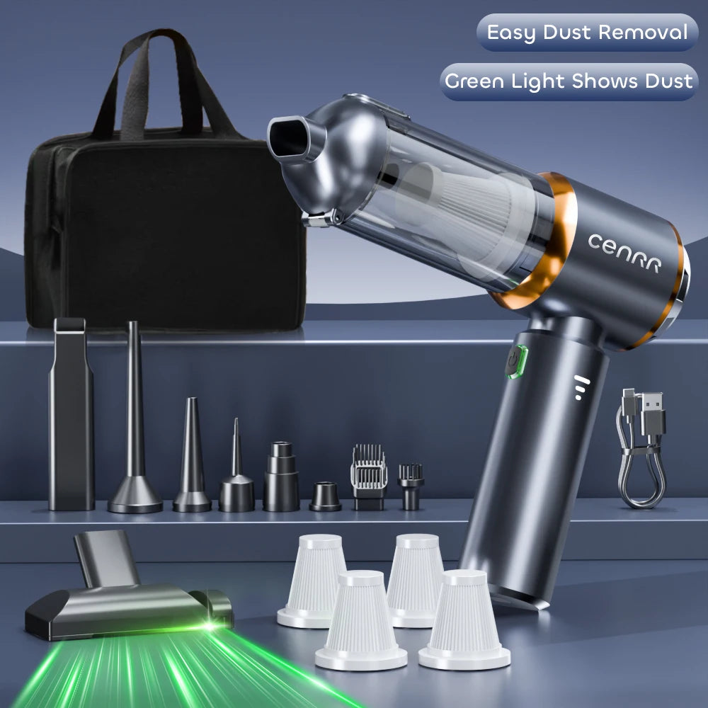 CENRR Portable Wireless Car Vacuum Cleaner Mini Powerful