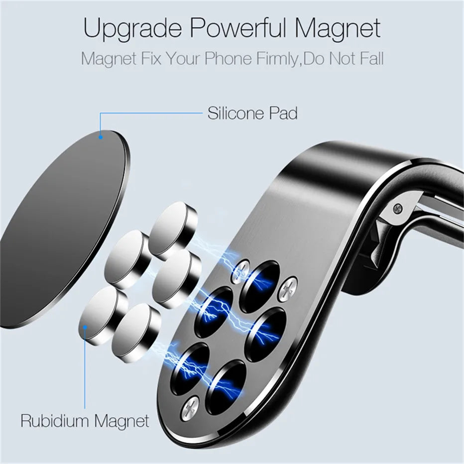 Magnetic Car Phone Holder Air Vent Clip Mount 360 Rotation