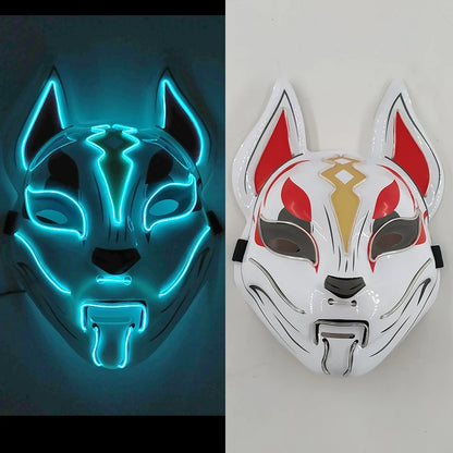 Glowing  Demon Slayer Mask Cosplay Japanese Cartoon