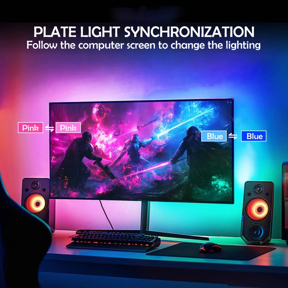 RGB Game Ambient Sync LED Light Strip Room Decor