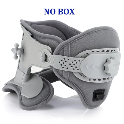 3 in 1 Neck Cervical Traction Electric Heating Spine Stretcher Support Collar Home