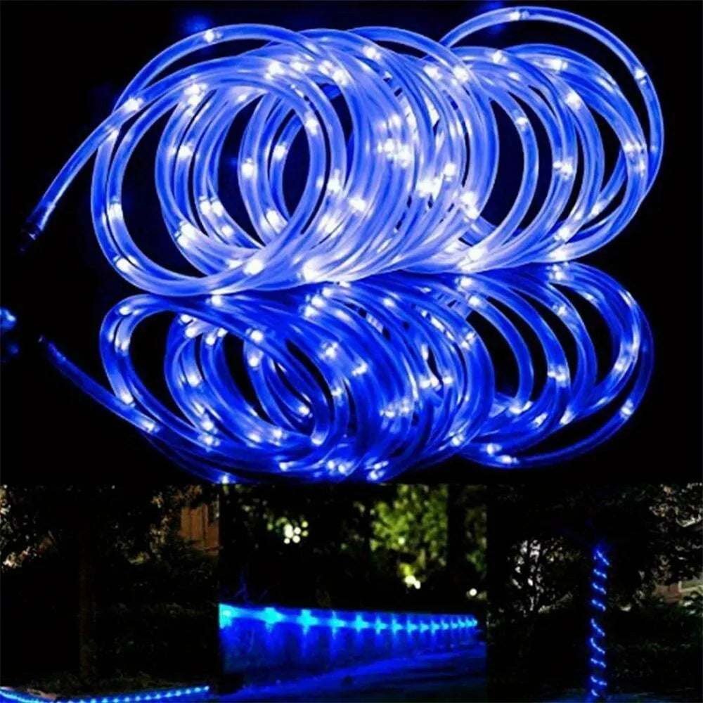 Solar Rope Lights Outdoor LED PVC Tube Fairy String Light