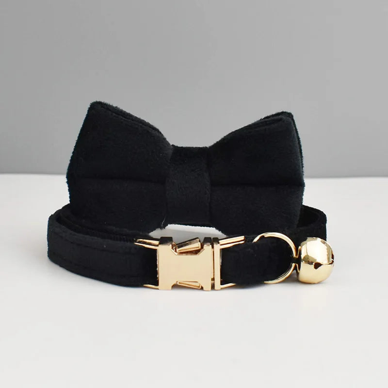 Stylish Adjustable Cat Collar with Bowknot