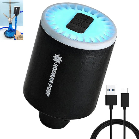 Electric Shisha Hookah Starter Pump USB Charging LED Lights
