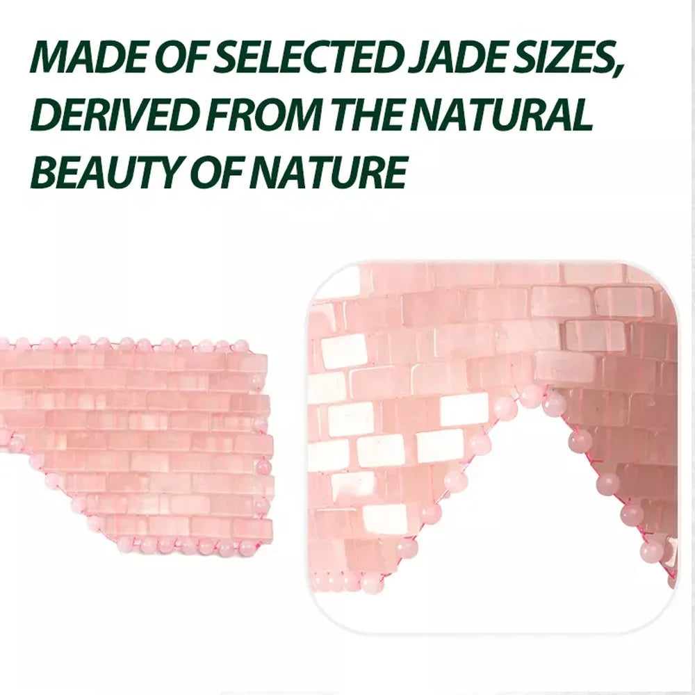 Rose Quartz Jade Eye Mask Facial Cooling Mask Massage