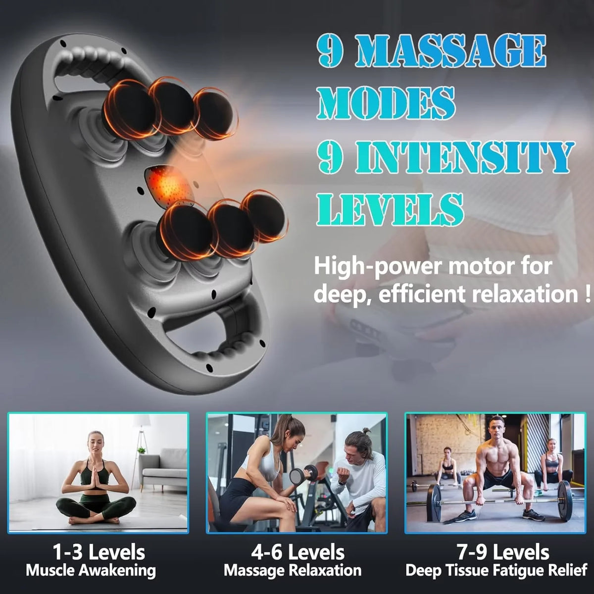 Electric Six Heads Fascia Gun Muscle Relaxation Massager
