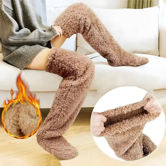 Hot Fluffy Thigh High Socks for Pregnant Women Leggings
